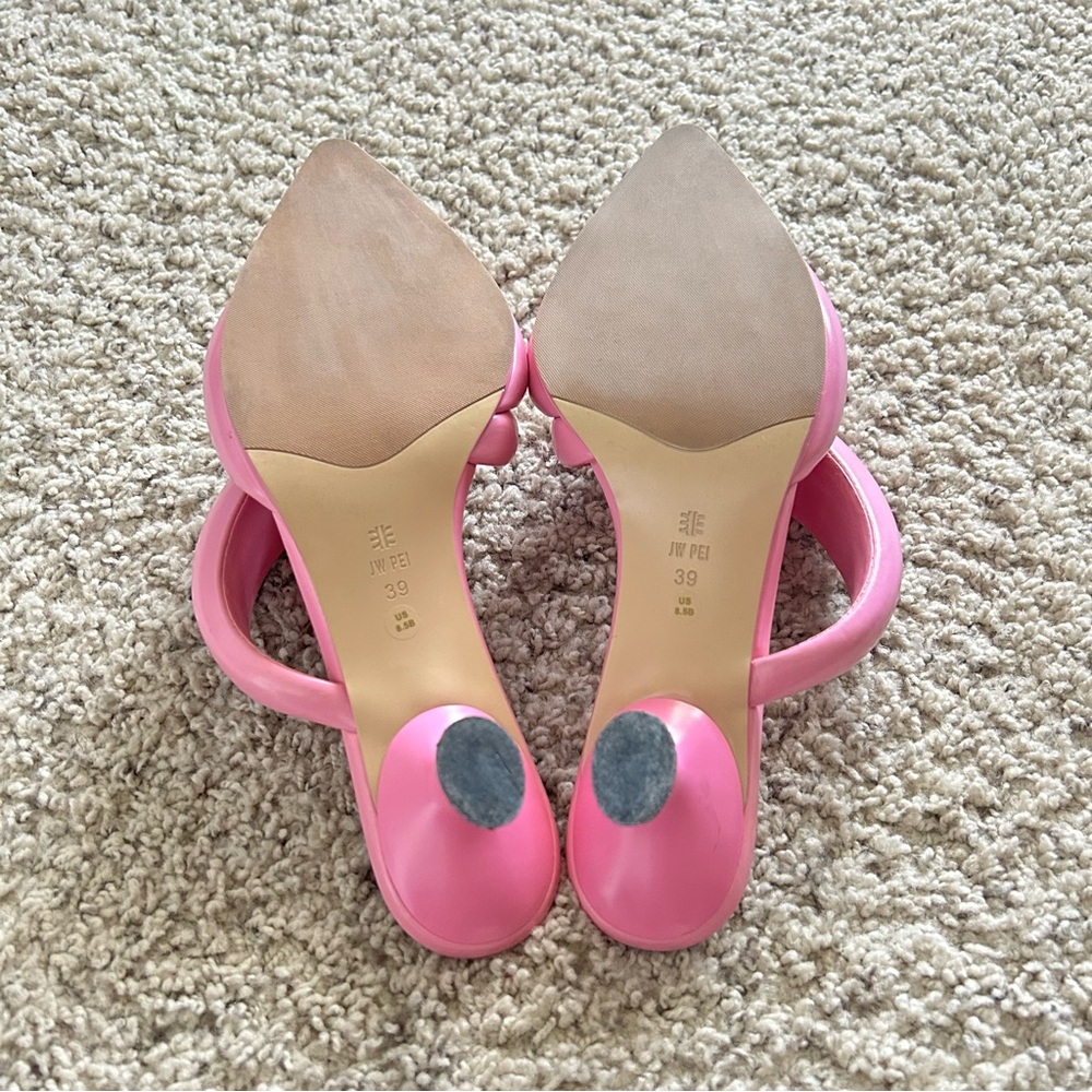 JW PEI Pink Mule Puff Heels - Picture 4 of 6